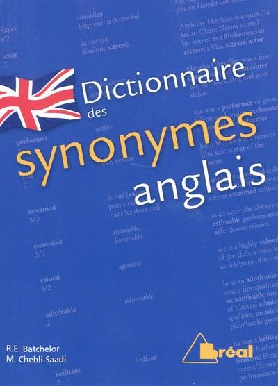 Dictionnaire des synonymes anglais