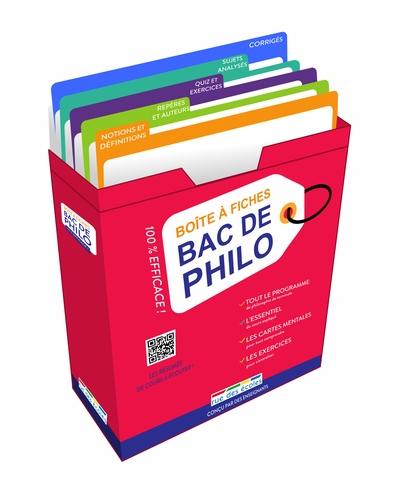 Boîte à fiches bac de philo : 100 % efficace ! : 80 fiches pour réussir l'épreuve !