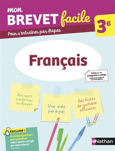 Mon brevet facile, 3e : français