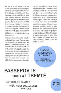 Passeports pour la liberté : histoire de Samira : théâtre et sociologie au lycée