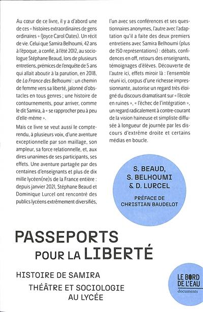 Passeports pour la liberté : histoire de Samira : théâtre et sociologie au lycée