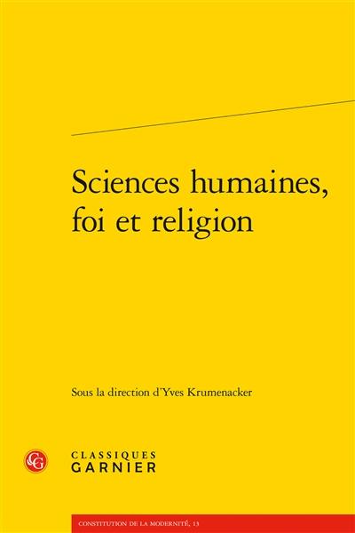 Sciences humaines, foi et religion