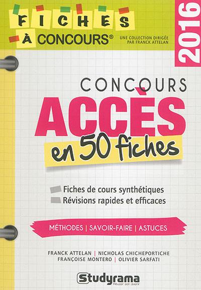 Concours Accès en 50 fiches : 2016