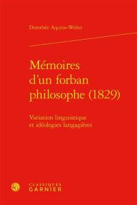 Mémoires d'un forban philosophe (1829) : variation linguistique et idéologies langagières