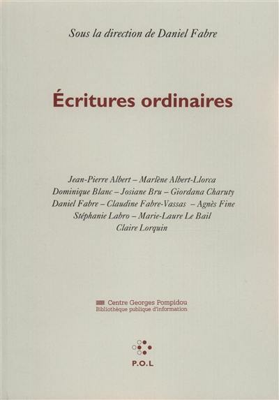 Ecritures ordinaires