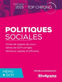 Politiques sociales : concours 2025 : mémo + QCM