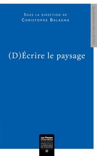 (D)écrire le paysage