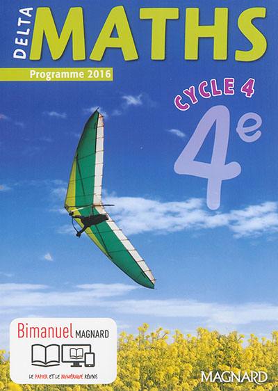 Delta maths, cycle 4, 4e : programme 2016