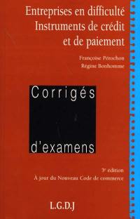 Entreprises en difficulté, instruments de crédit et de paiement