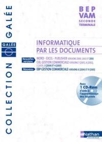 Informatique par les documents : BEP VAM : livre de l'élève