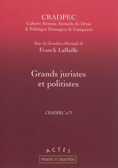 Grands juristes et politistes