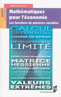 Mathématiques pour l'économie : les fonctions de plusieurs variables