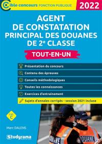 Agent de constatation principal des douanes de 2e classe : tout-en-un, cat. C : 2022