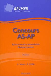 Concours AS-AP : épreuve écrite d'admissibilité, biologie humaine