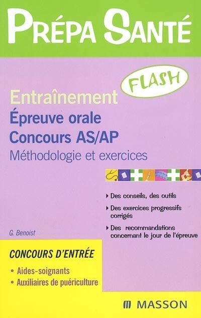 Entraînement, épreuve orale, concours AS-AP : méthodologie et exercices