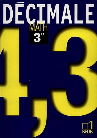 Décimale, math, 3e