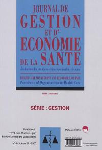 Journal de gestion et d'économie médicales : évaluation des pratiques et des organisations de santé, n° 38-3