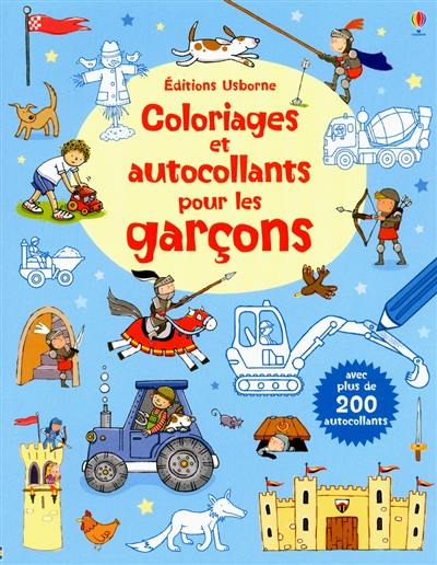 Coloriages et autocollants pour les garçons