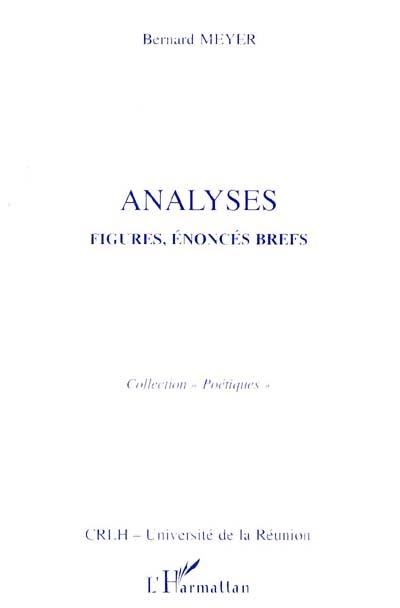 Analyses : figures, énoncés, brefs