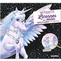 Licorne des étoiles : ma pochette effet scintillant : cartes à colorier et à gratter