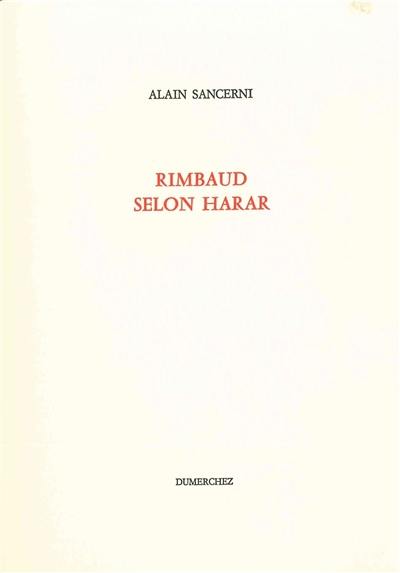 Rimbaud selon Harar