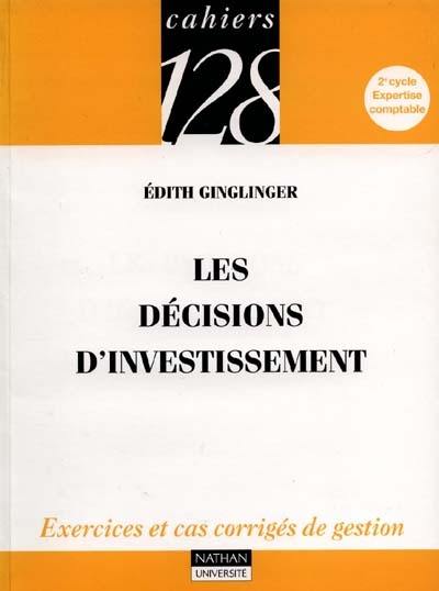 Les décisions d'investissement