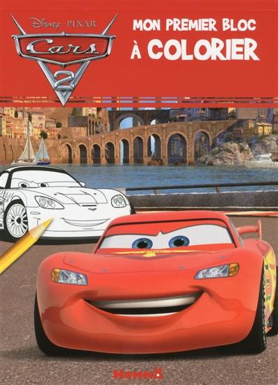 Cars 2 : mon premier bloc à colorier