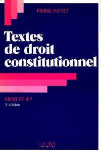 Textes de droit constitutionnel