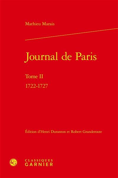 Journal de Paris. Vol. 2. 1722-1727