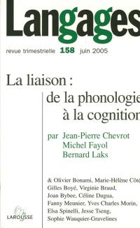 Langages, n° 158. Approches nouvelles de la liaison