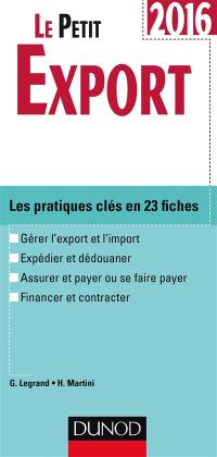 Le petit export 2016 : les pratiques clés en 23 fiches