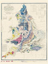 Carte géologique de l'Angleterre et du pays de Galles. Geological map of England and Wales