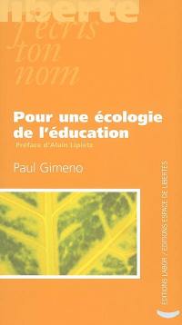 Pour une écologie de l'éducation