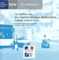 Les chiffres clés des enquêtes ménages déplacements : méthode standard Certu : principaux résultats des enquêtes réalisées entre 1976 et 2002