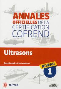 Ultrasons : questionnaire tronc commun niveau 1