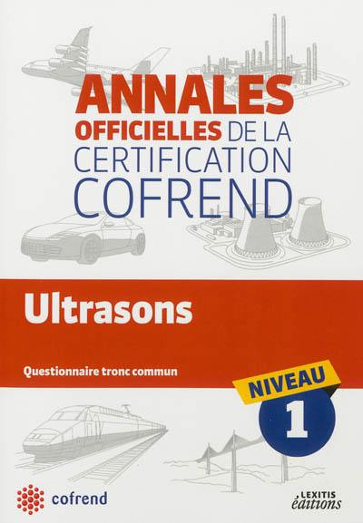 Ultrasons : questionnaire tronc commun niveau 1