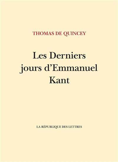 Les derniers jours d'Emmanuel Kant