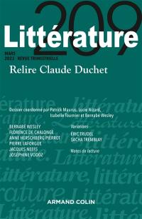 Littérature, n° 209. Relire Claude Duchet