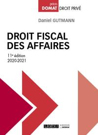 Droit fiscal des affaires : 2020-2021