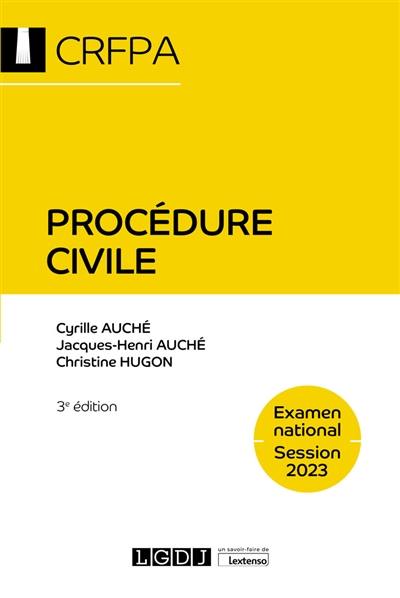 Procédure civile : examen national, session 2023