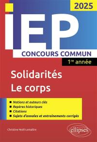 Solidarités, le corps : IEP concours commun 2025, 1re année