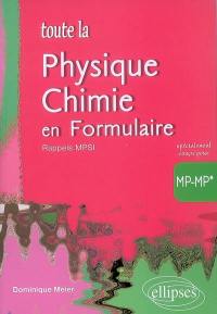 Toute la physique chimie en formulaire, MP-MP* : rappels MPSI