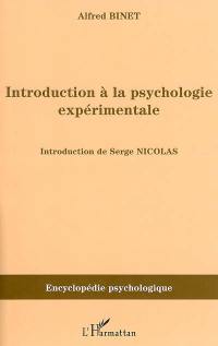 Introduction à la psychologie expérimentale (1894)