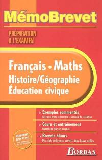 Français, maths, histoire-géographie, éducation civique