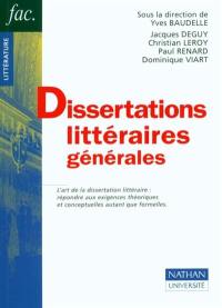 Dissertations littéraires générales