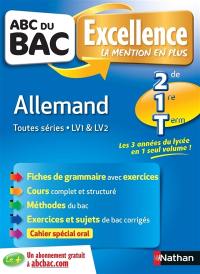 Allemand toutes séries LV1 & LV2 : 2de, 1re, terminale