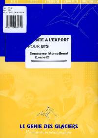 Vente à l'export pour BTS commerce international : épreuve 5