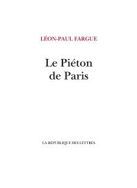 Le piéton de Paris