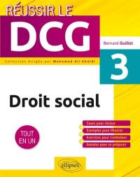 Droit social UE3 : tout en un : cours pour réviser + exemples pour illustrer + exercices pour s'entraîner + annales pour se préparer