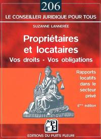 Propriétaires et locataires : droits et obligations dans le secteur privé libre (loi du 6 juillet 1989) : locaux d'habitation, locaux mixtes